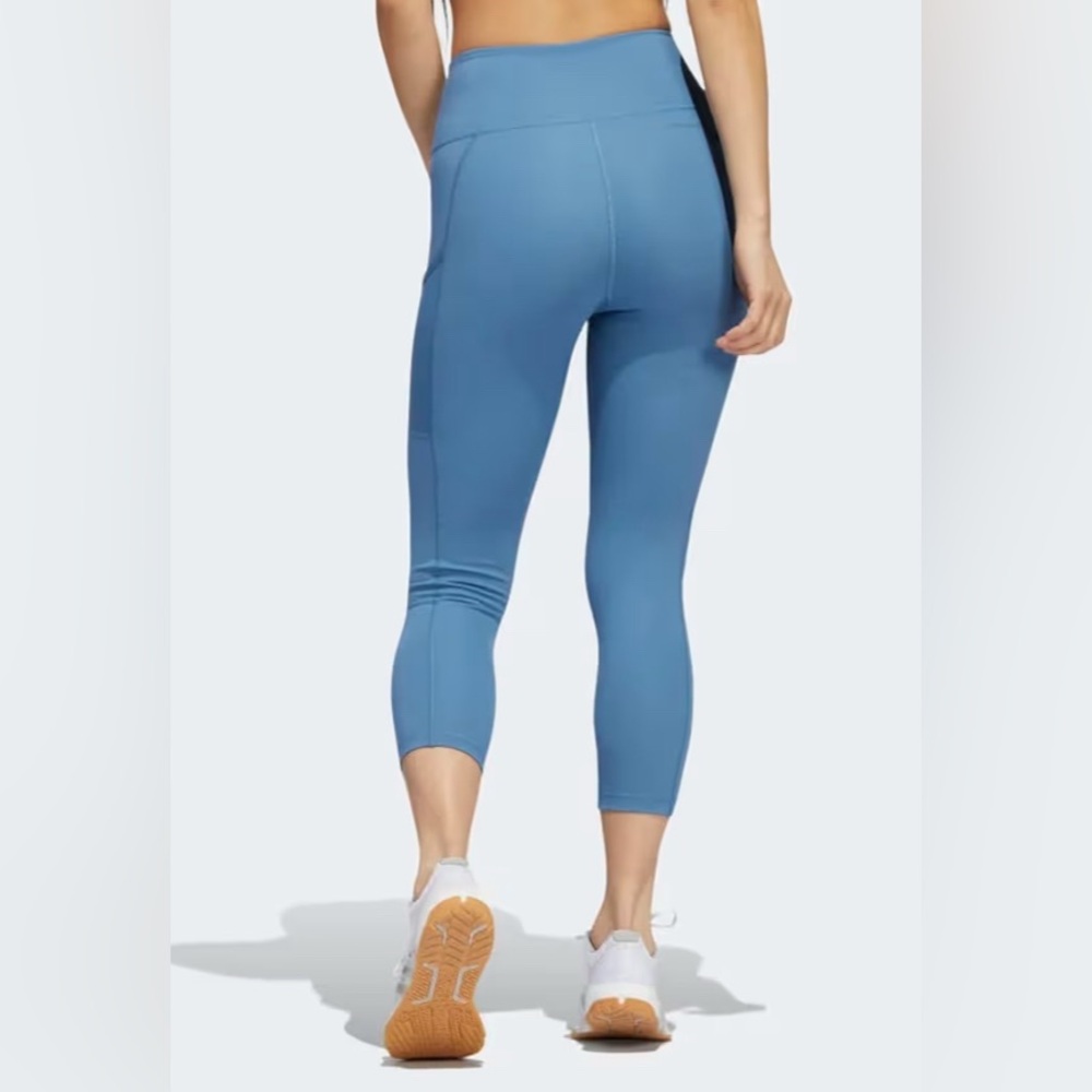 Adidas OPT St 3/4 Tig Blue Athletic Tights - Picture 4 of 16